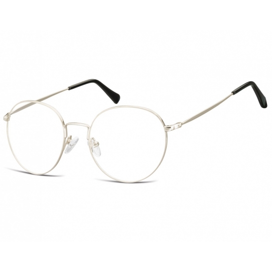 Lenonki okrągłe Okulary oprawki optyczne 915E srebrne